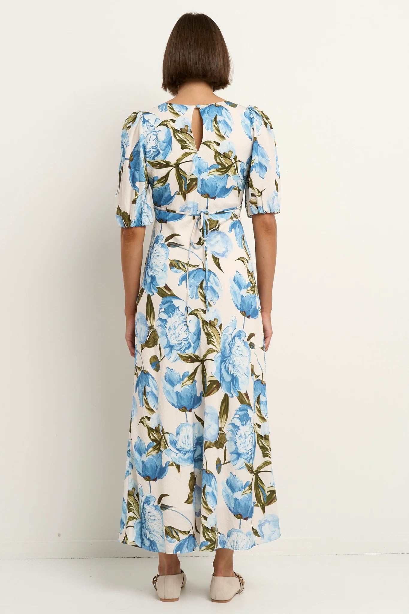 AMONG THE BRAVE AMORA MIDI DRESS - Blue Vintage