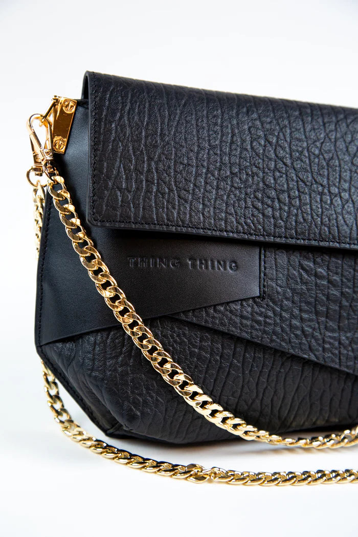 THING THING ANNASTASIA BAG - Black Bubble Leather