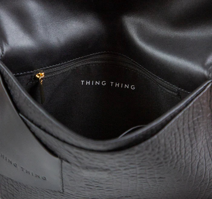THING THING ANNASTASIA BAG - Black Bubble Leather