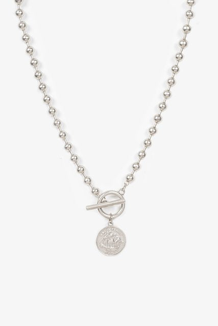 ANTLER Ball Chain Fob with Coin | Silver