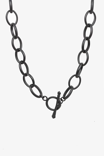 ANTLER NECKLACE CHAIN & FOB - Black