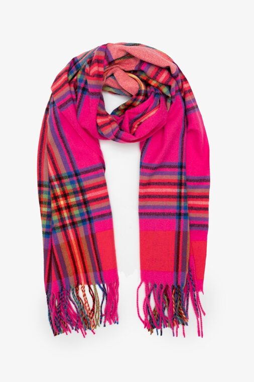 ANTLER SCARF - PINK MADRAS