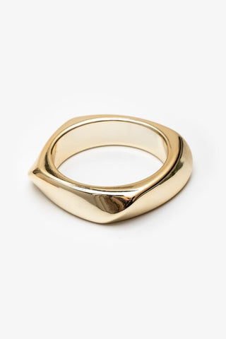ANTLER BANGLE - SCULPT GOLD