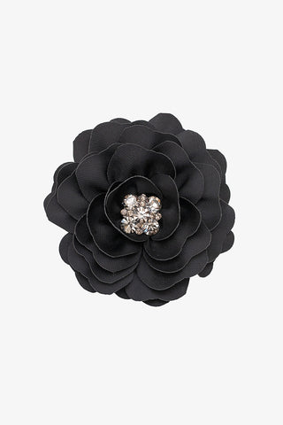 ANTLER BROOCH / CLIP - Black Flower