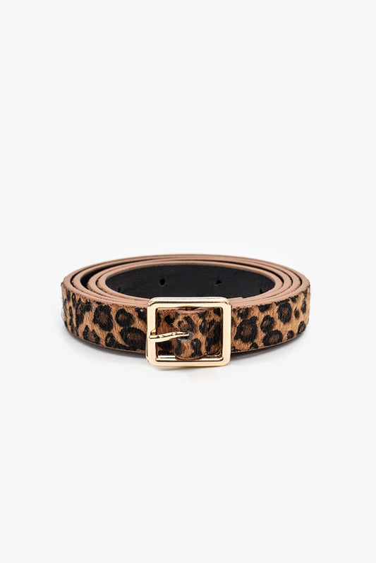 ANTLER BELT - LEOPARD - Tan