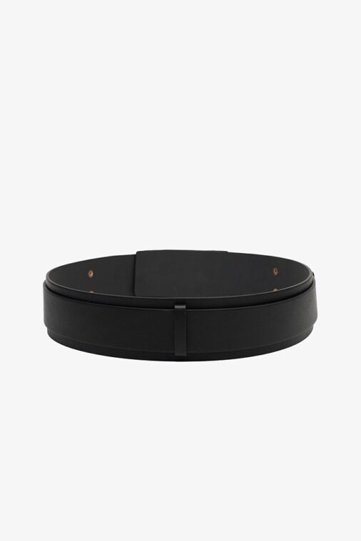ANTLER BELT - NAOMI DOUBLE BUCKLE - Black