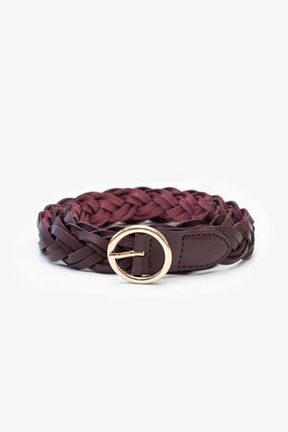 ANTLER BELT - MERLOT PLAIT