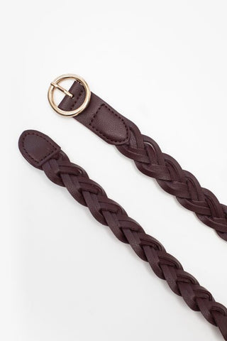 ANTLER BELT - MERLOT PLAIT