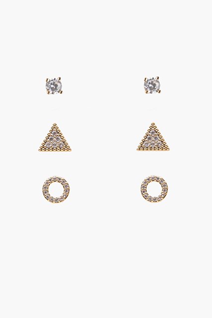 ANTLER EARRINGS  - CLASSIC DIAMANTE STUD SET