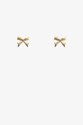 ANTLER EARRINGS  - MINI BOW - GOLD