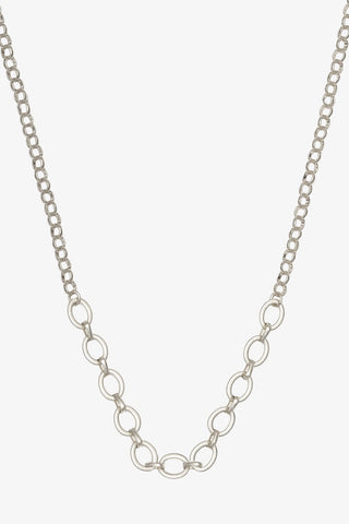 ANTLER NECKLACE - LONG LINK CHAIN - Silver