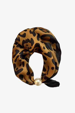 ANTLER - PEARL FASTEN NECK TIE - Amber Leopard