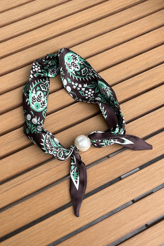 ANTLER SCARF - PEARL FASTEN NECK TIE - Cocoa Vine