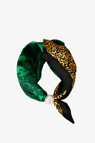 ANTLER - PEARL FASTEN NECK TIE - Emeral Safari