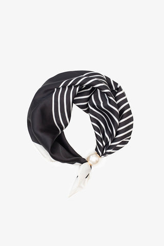 ANTLER - PEARL FASTEN NECK TIE - Tuxedo Stripe