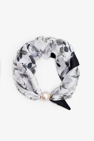 ANTLER SCARF - PEARL FASTEN NECK TIE - Whisper