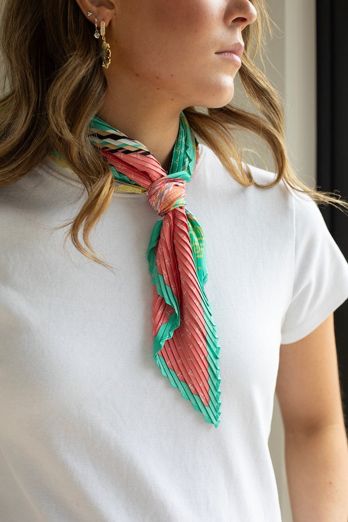 ANTLER SCARF NECK - Mixprint Pink