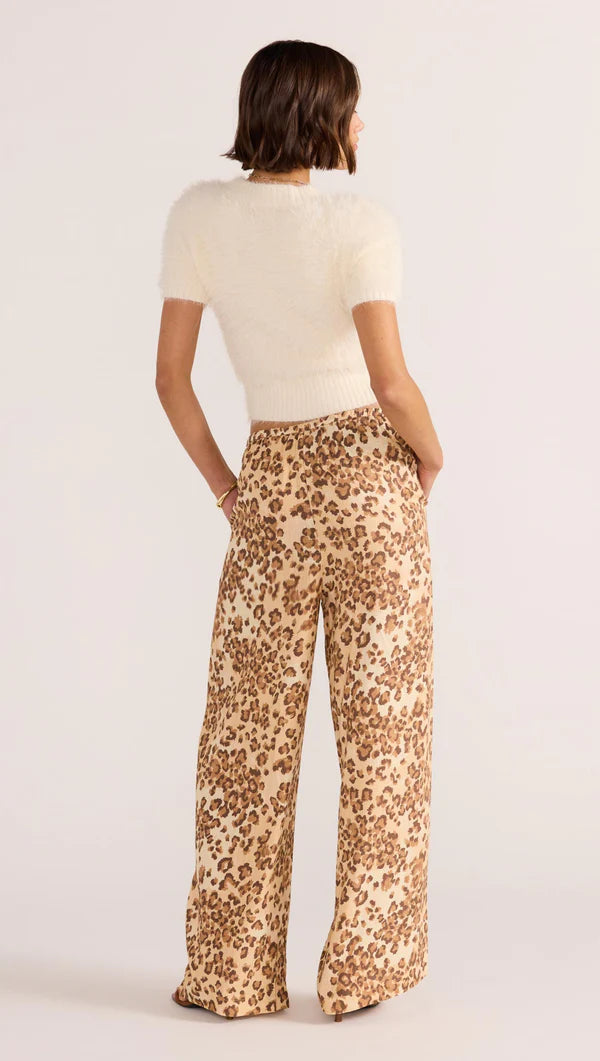 MINKPINK ARDEN DRAWSTRING PANT - LEOPARD