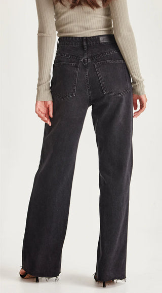 JUNKFOOD JEAN -  AVRIL NO RIPS - Washed Black