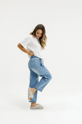 HOMELEE - Barrel Jeans - Sky Wash