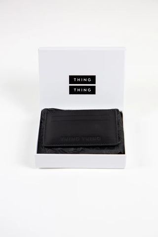 THING THING CARD HOLDER - Black  Leather