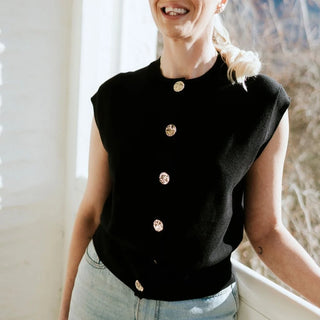 MOKE - CAMILLA VEST - Black