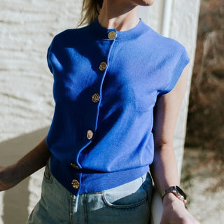 MOKE - CAMILLA VEST - Dazzling Blue