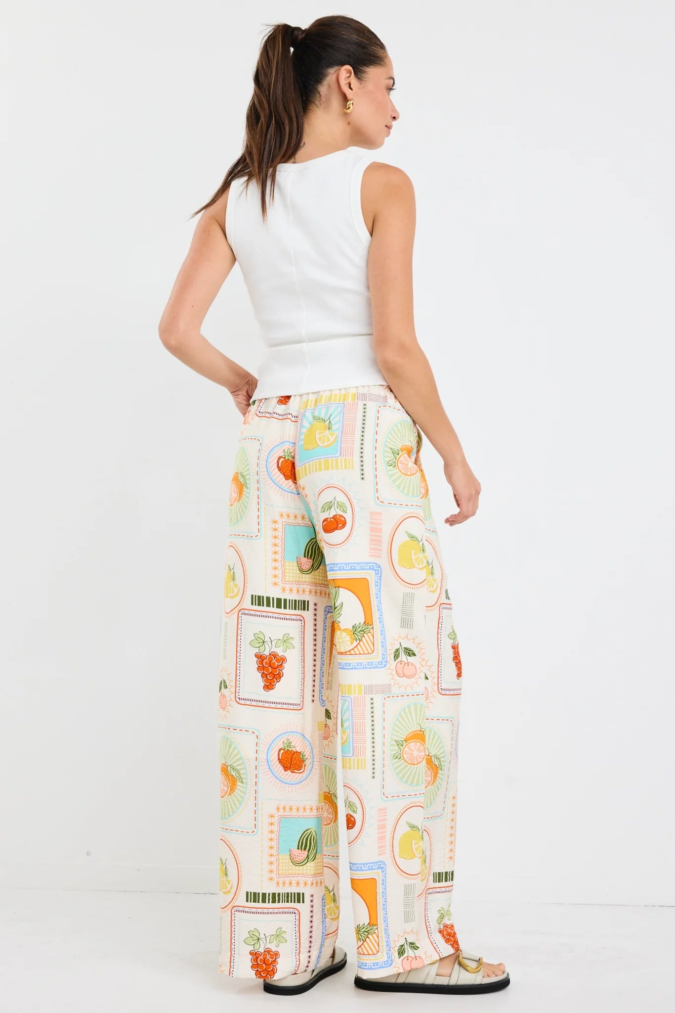 BY ROSA TOPICAL POSTCARD PANTS