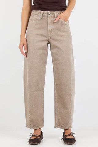 STORIES BE TOLD - IDOLISE BARREL JEAN - Taupe