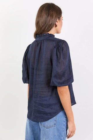 IVY + JACK - CONTINUANCE HIGH NECK TOP - Navy