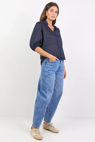 IVY + JACK - CONTINUANCE HIGH NECK TOP - Navy