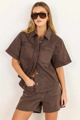 STORIES BE TOLD - SIGNIFICANT POCKET FRONT SHORTS - Mocha