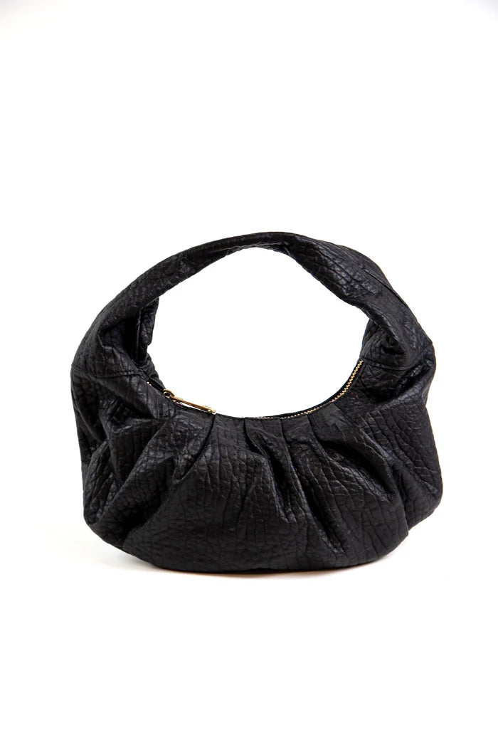 THING THING CRYSTAL BAG - Black Bubble Leather