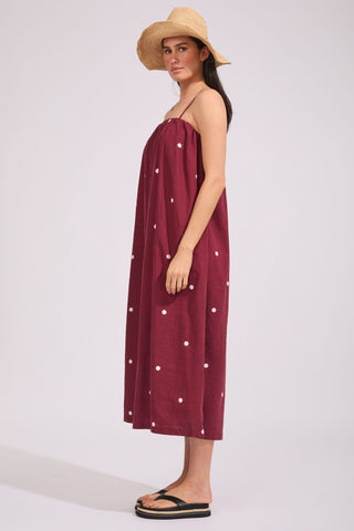 SILENT THEORY - BORDEAUX MAXI DRESS - Cherry