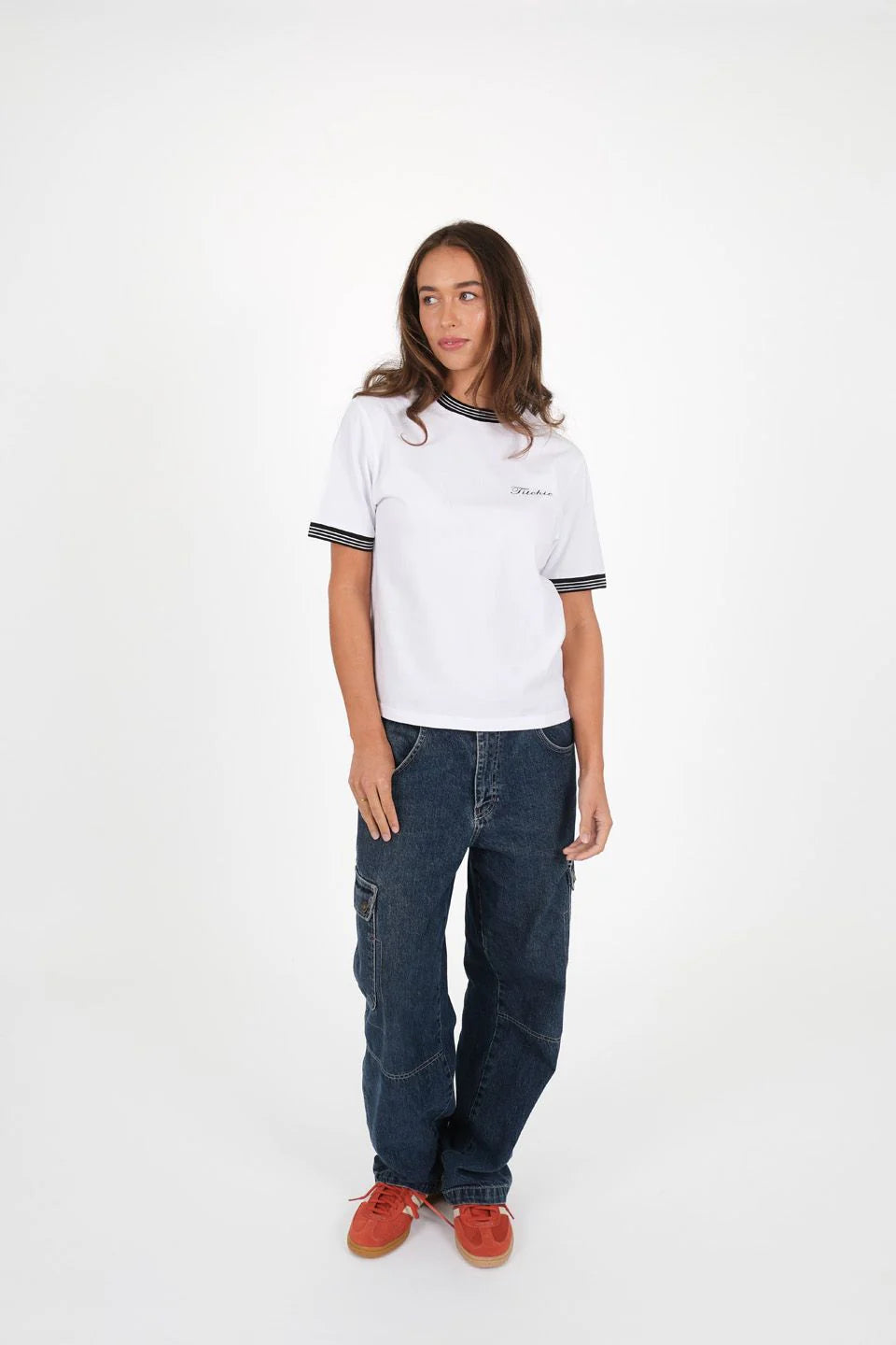 TITCHIE BELLA CONTRAST TEE - BLACK