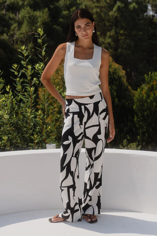 STORIES BE TOLD METROPOLITAN WIDE LEG PANTS - Black Ivory