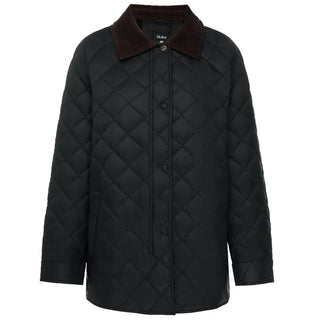 MOKE DAISY QUILT JACKET - Black
