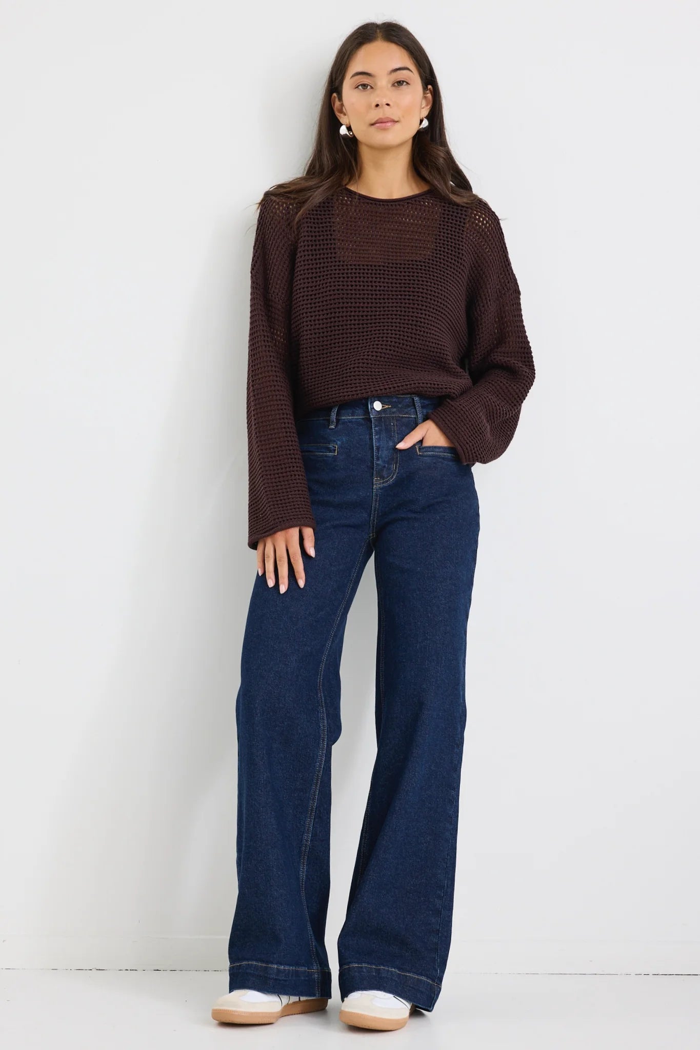 Stories be told - Concert Indigo Mid Rise Wide Leg Pocket Jean