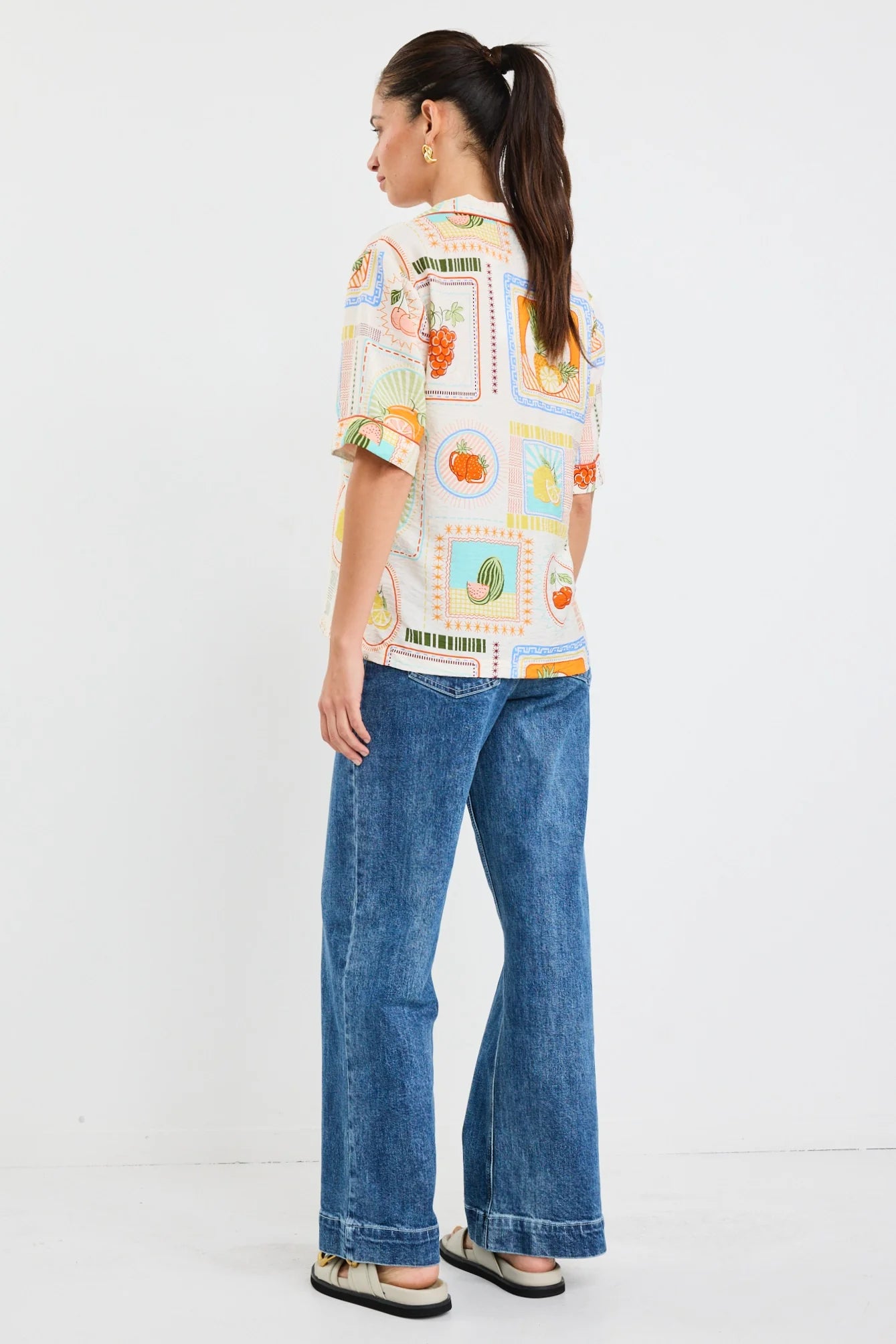 BY ROSA TOPICAL POSTCARD SHIRT