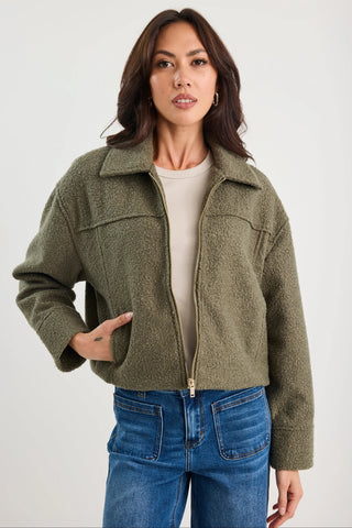 AMONG THE BRAVE DUNE BOUCLE JACKET - Khaki