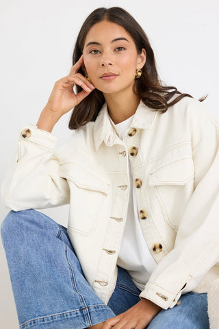 AMONG THE BRAVE - ECHO DENIM JACKET - Ecru