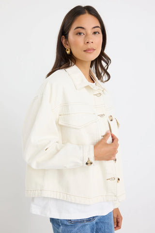 AMONG THE BRAVE - ECHO DENIM JACKET - Ecru