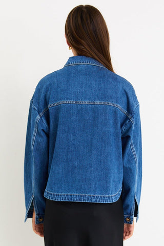 AMONG THE BRAVE ECHO DENIM JACKET - Storm Blue
