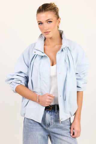 STORIES TO BE TOLD - ELEMENT FUNNEL NECK BOMBER JACKET - Ice Blue