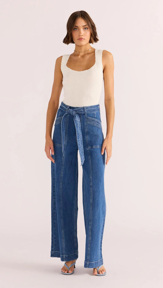 MINKPINK ELLIS DENIM PANEL JEAN