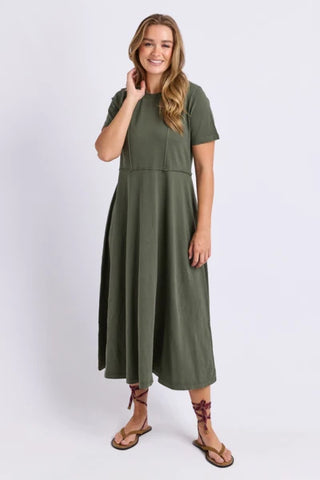FOXWOOD - EVA MIDI DRESS - Khaki