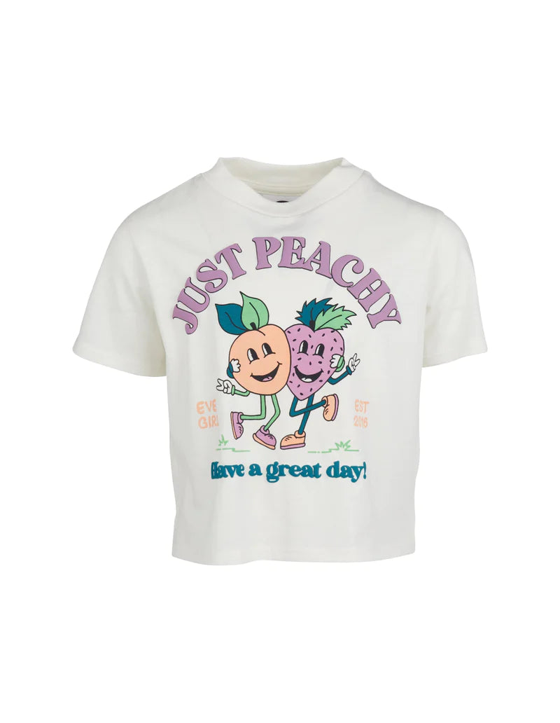 EVE GIRL JUST PEACHY TEE - White