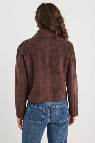 AMONG THE BRAVE EXHIBIT MOCK SUEDE JACKET - Chocolate