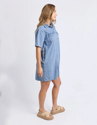 FOXWOOD SORCHA DENIM DRESS - Light Blue