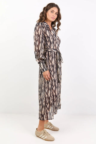 BY ROSA - GARDENIA ZEBRA SHIRT DRESS